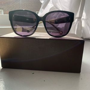 LOUIS VUITTON Blk Acetate and Epi Leather Frame Sunglasses Z0869W